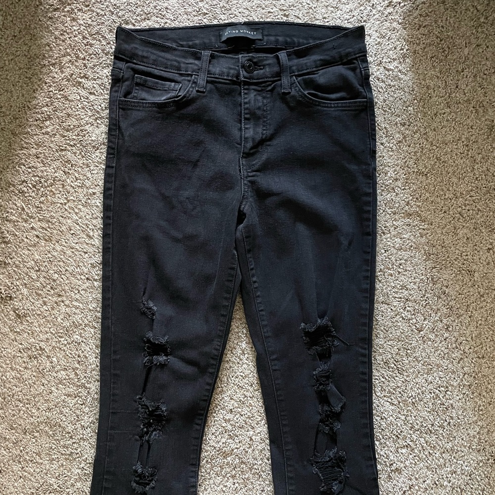 Black jeans with rips